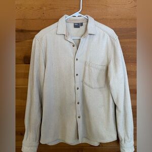 ASOS Cream Button-Up Flannel